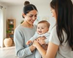 Home-based educator caring for a young toddler in a bright Auckland home